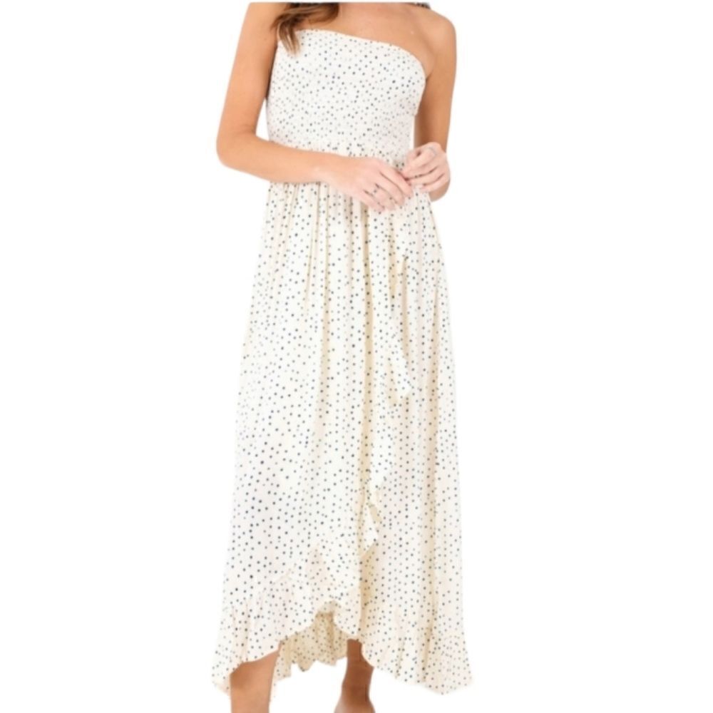 EC PATRONS OF PEACE STAPLESS POLKA-DOT MAXI DRESS SZ.S